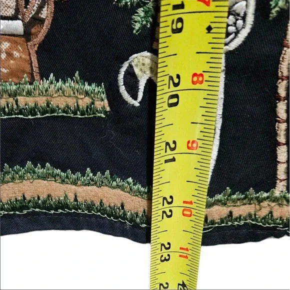 Life Style Patchwork Animal Print Embroidered‎ Vest Women's XL Bohemian Egyptian - Picture 9 of 9